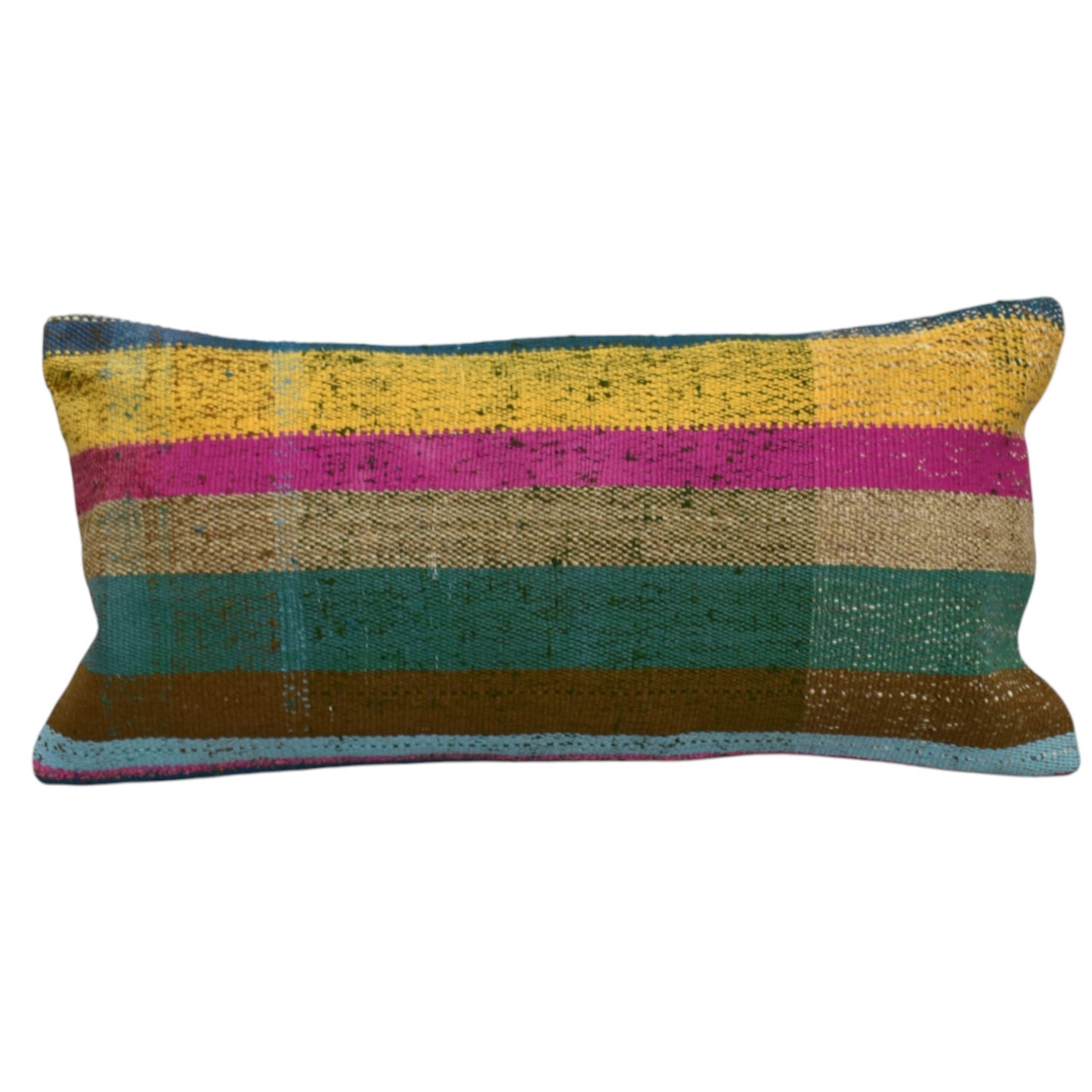 Kilim Antik El Dokuma Dekoratif Lumbar Kilim Kırlent Yastık Kılıfı 1074 - Yeni - Çok Renkli