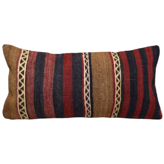 Kilim Antik El Dokuma Dekoratif Lumbar Kilim Kırlent Yastık Kılıfı 1075 - Yeni - Çok Renkli