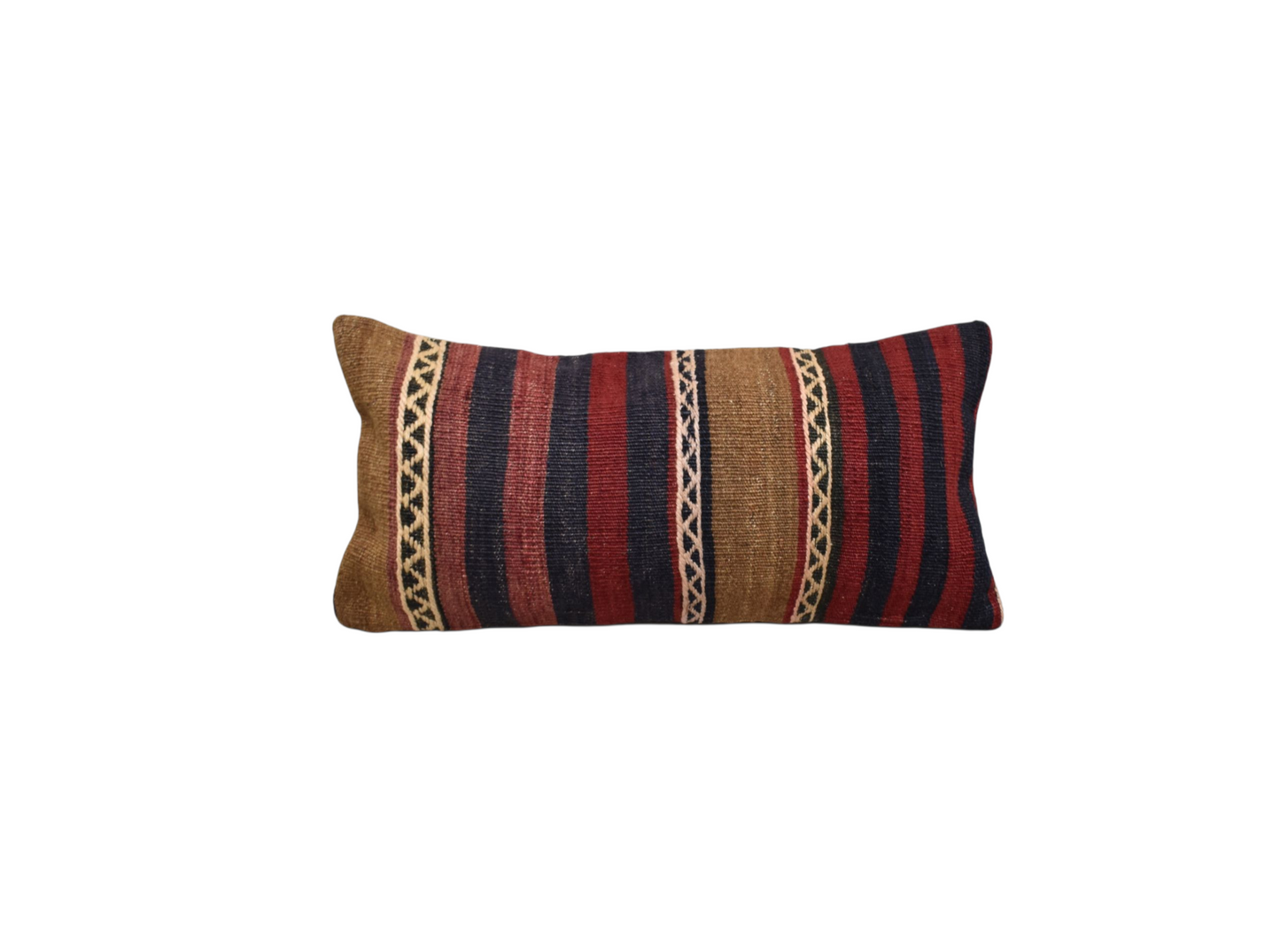 Kilim Antik El Dokuma Dekoratif Lumbar Kilim Kırlent Yastık Kılıfı 1075 - Yeni - Çok Renkli