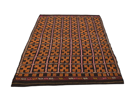 Kilim Antik El Dokuması Yün Cecim Karapınar Yörük Kilimi 0107 - Yeni - Çok Renkli