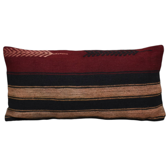Kilim Antik El Dokuma Dekoratif Lumbar Kilim Kırlent Yastık Kılıfı 1080 - Yeni - Çok Renkli