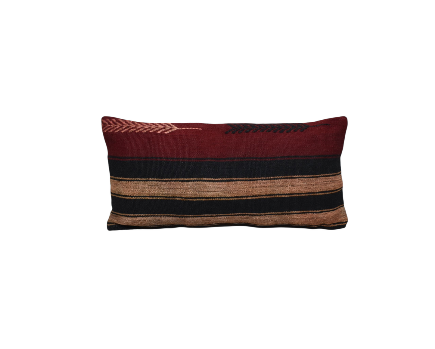 Kilim Antik El Dokuma Dekoratif Lumbar Kilim Kırlent Yastık Kılıfı 1080 - Yeni - Çok Renkli