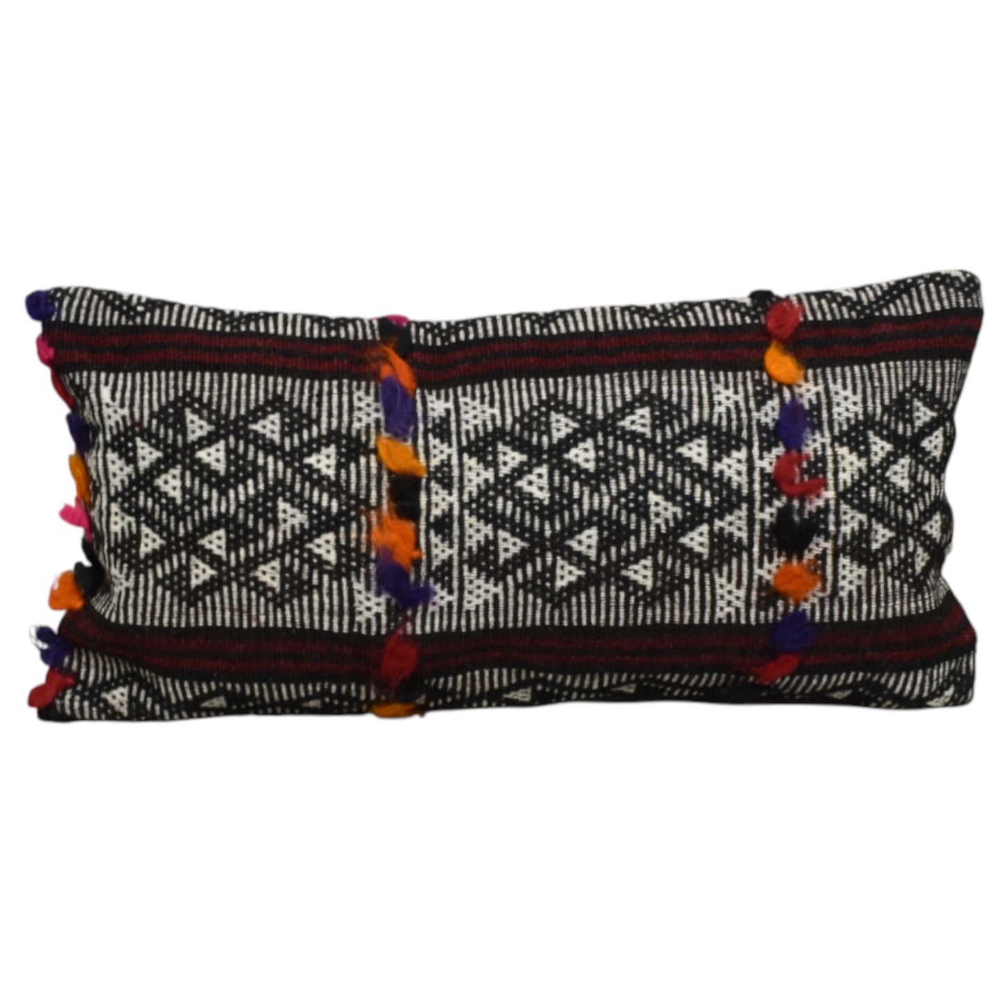 Kilim Antik El Dokuma Dekoratif Lumbar Kilim Kırlent Yastık Kılıfı 1081 - Yeni - Çok Renkli