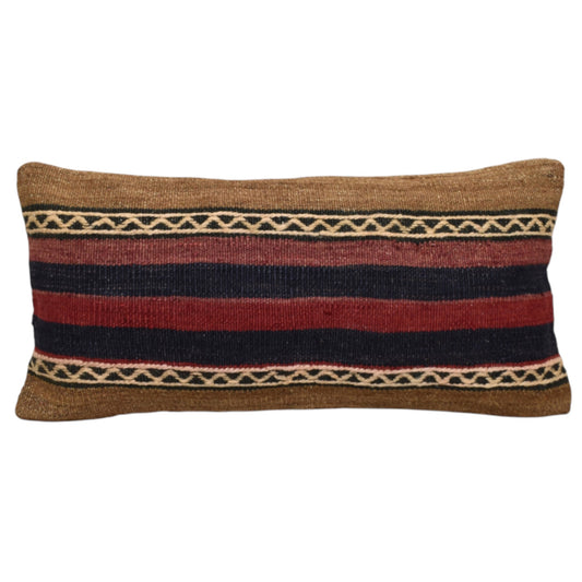 Kilim Antik El Dokuma Dekoratif Lumbar Kilim Kırlent Yastık Kılıfı 1085 - Yeni - Çok Renkli
