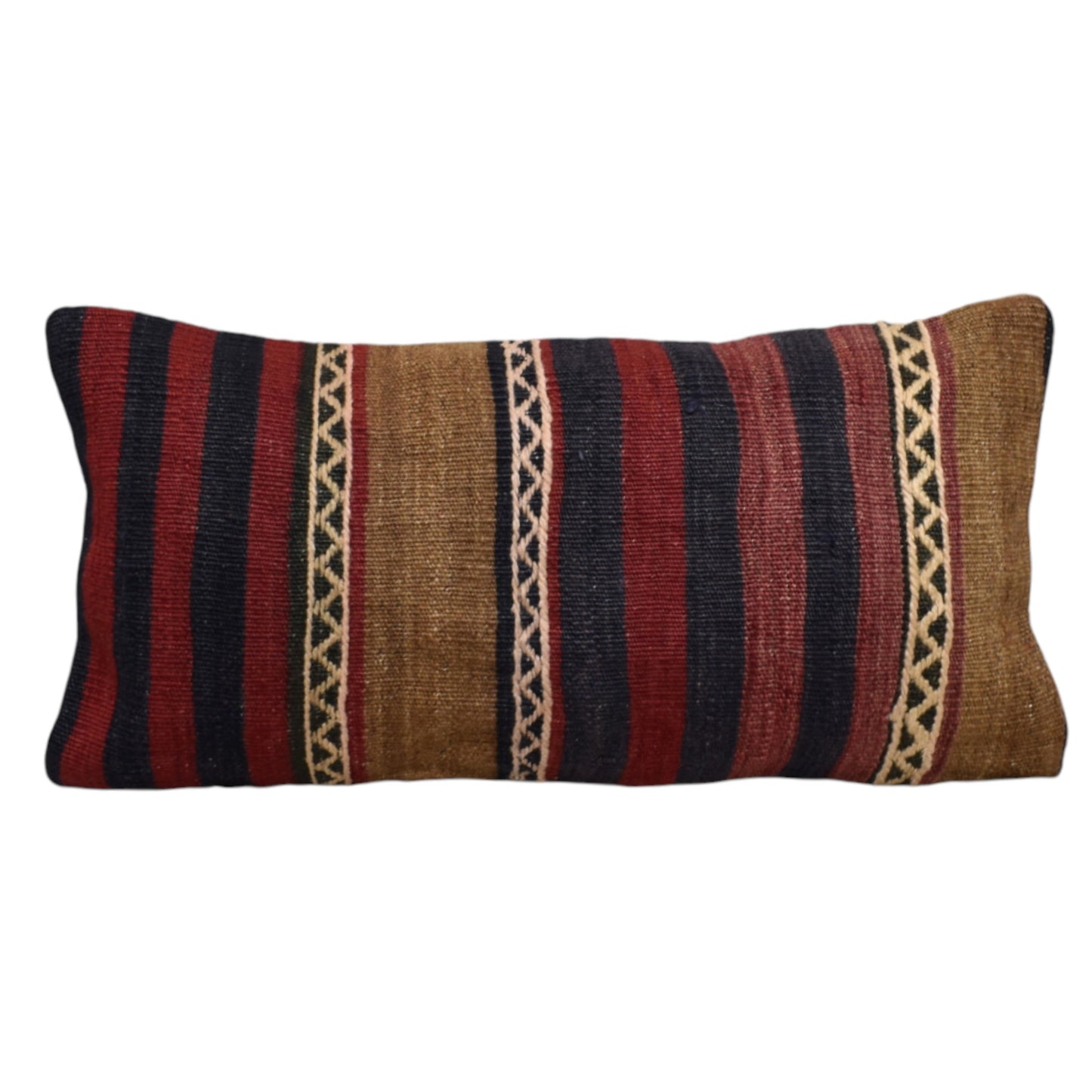 Kilim Antik El Dokuma Dekoratif Lumbar Kilim Kırlent Yastık Kılıfı 1087 - Yeni - Çok Renkli