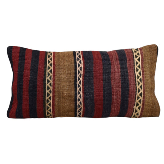 Kilim Antik El Dokuma Dekoratif Lumbar Kilim Kırlent Yastık Kılıfı 1087 - Yeni - Çok Renkli