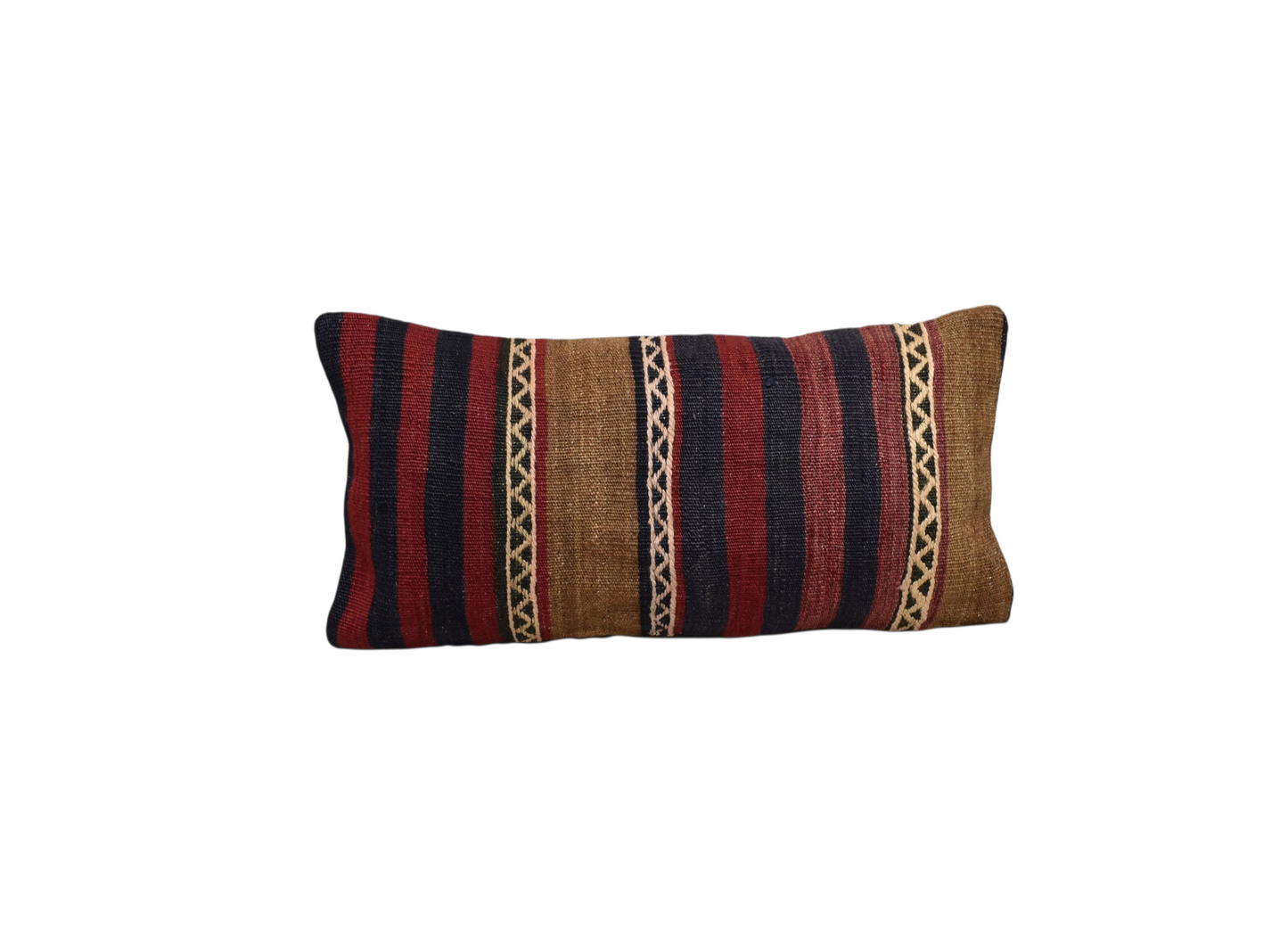 Kilim Antik El Dokuma Dekoratif Lumbar Kilim Kırlent Yastık Kılıfı 1087 - Yeni - Çok Renkli