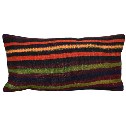 Kilim Antik El Dokuma Dekoratif Lumbar Kilim Kırlent Yastık Kılıfı 1088 - Yeni - Çok Renkli