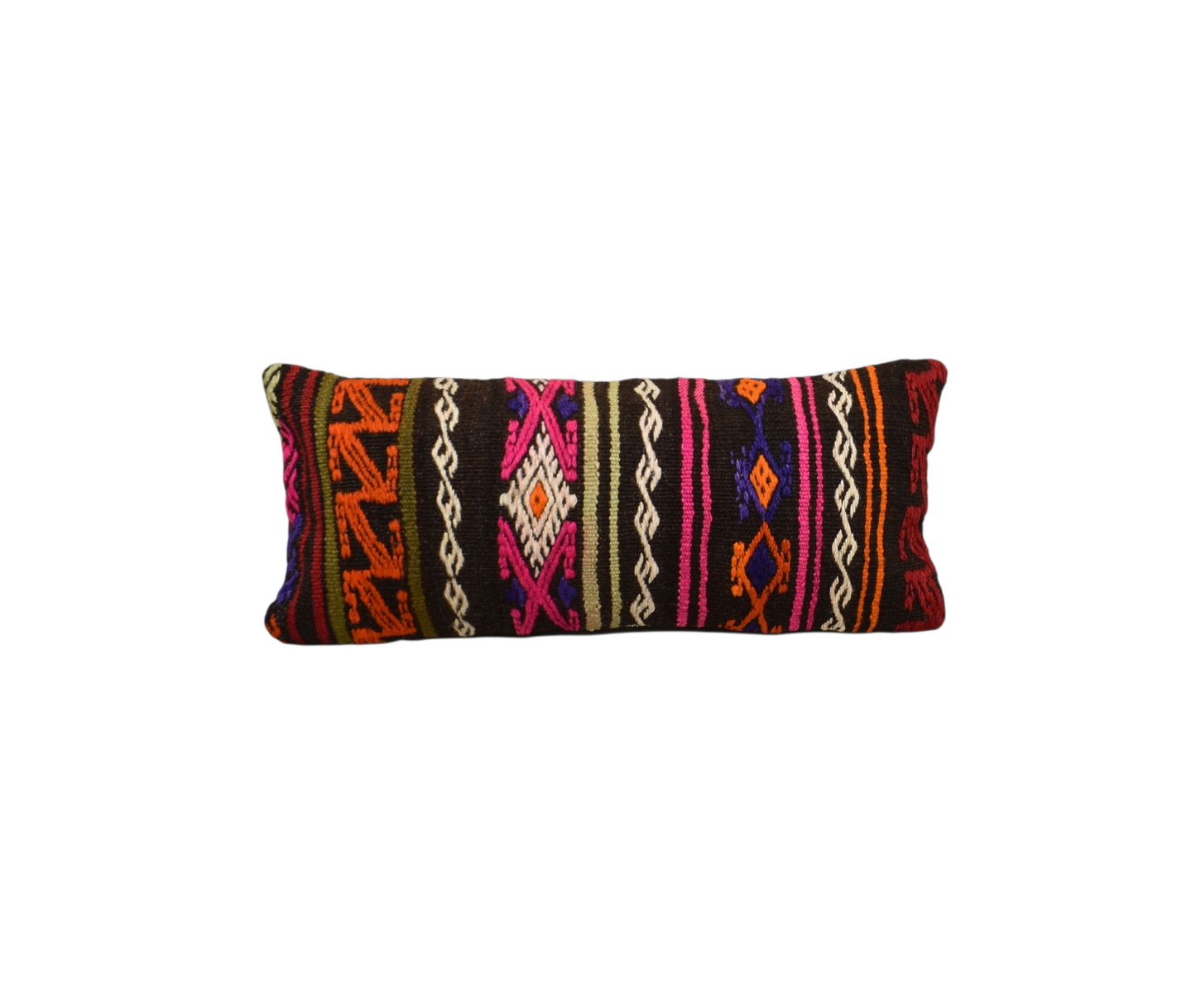 Kilim Antik El Dokuma Dekoratif Lumbar Kilim Kırlent Yastık Kılıfı 1092 - Yeni - Çok Renkli