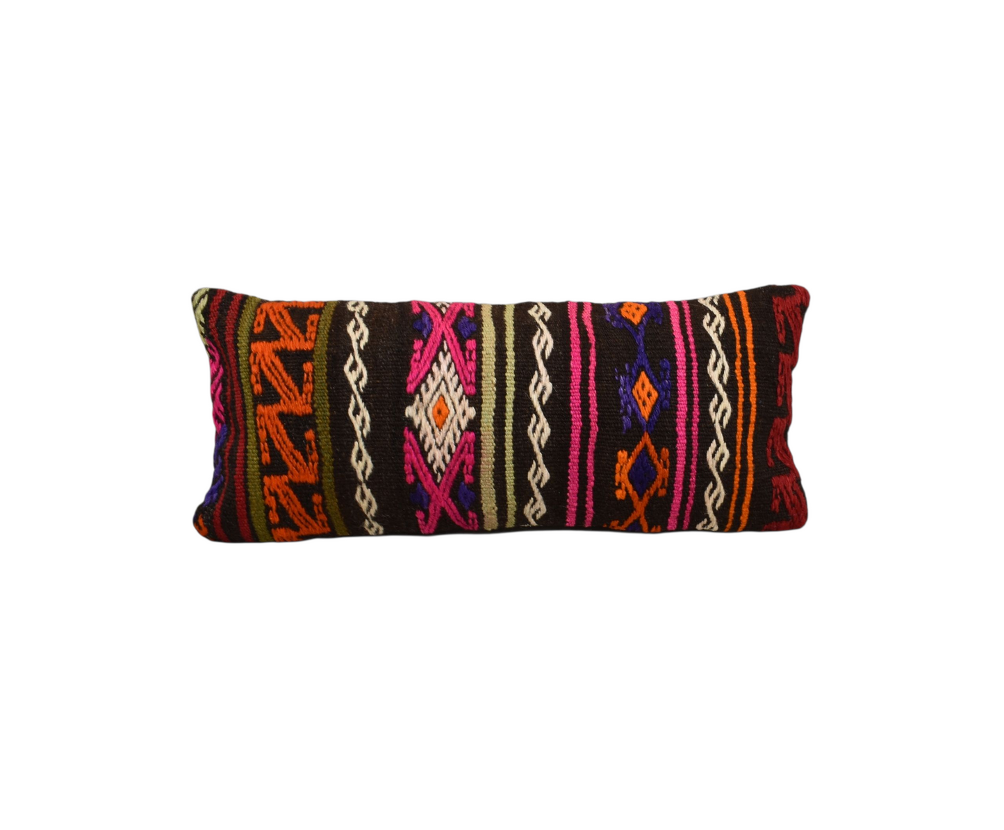 Kilim Antik El Dokuma Dekoratif Lumbar Kilim Kırlent Yastık Kılıfı 1092 - Yeni - Çok Renkli