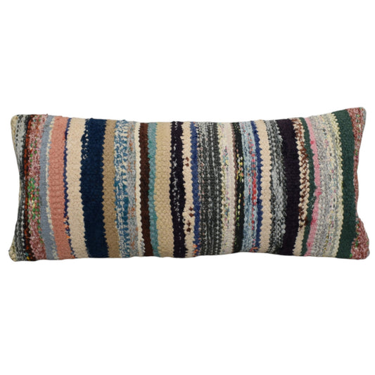 Kilim Antik El Dokuma Dekoratif Lumbar Kilim Kırlent Yastık Kılıfı 1093 - Yeni - Çok Renkli