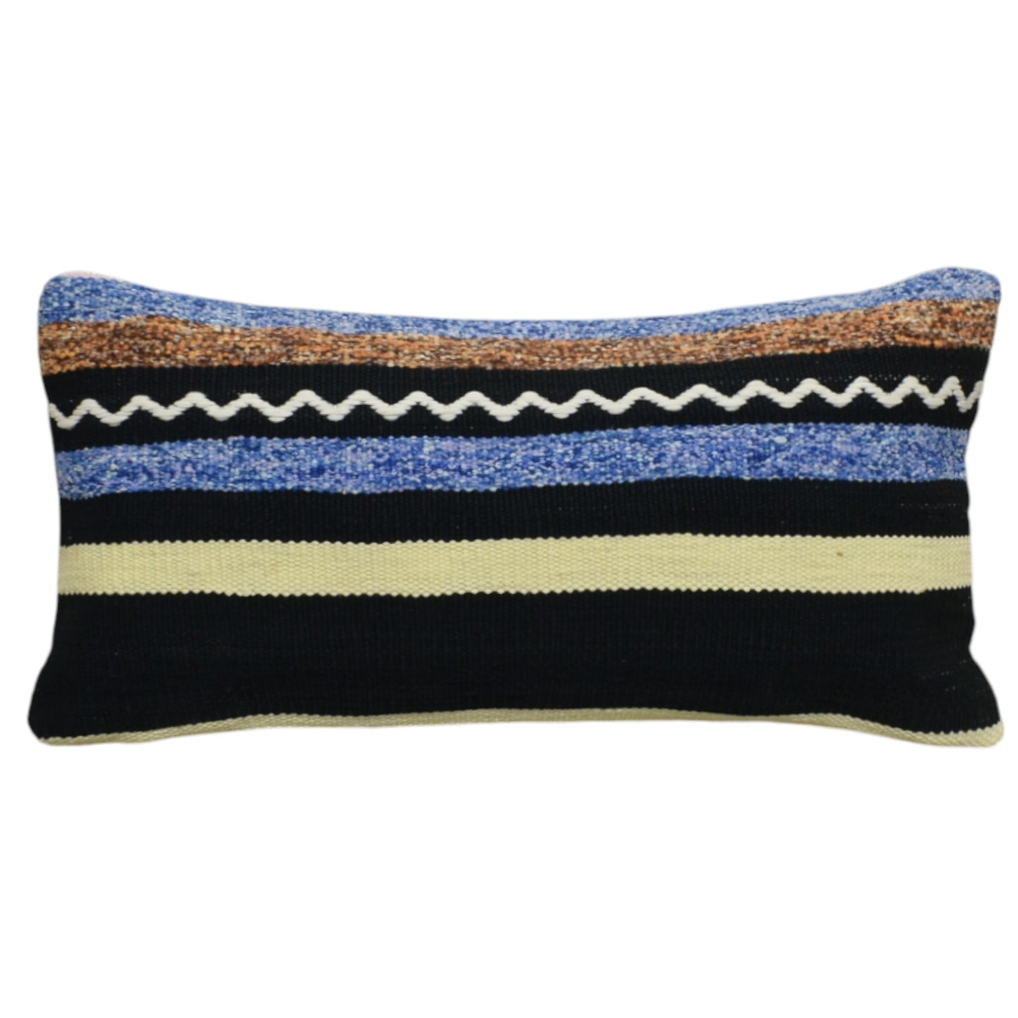 Kilim Antik El Dokuma Dekoratif Lumbar Kilim Kırlent Yastık Kılıfı 1096 - Yeni - Çok Renkli