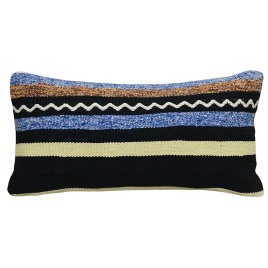 Kilim Antik El Dokuma Dekoratif Lumbar Kilim Kırlent Yastık Kılıfı 1096 - Yeni - Çok Renkli