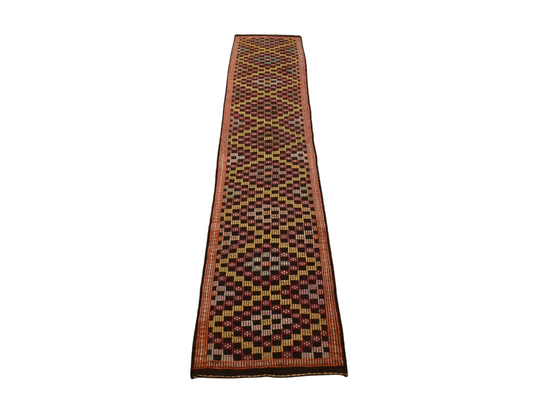 Kilim Antik El Dokuma Yün Yolluk Cecim Yörük Kilimi 0109 - Vintage - Çok Renkli