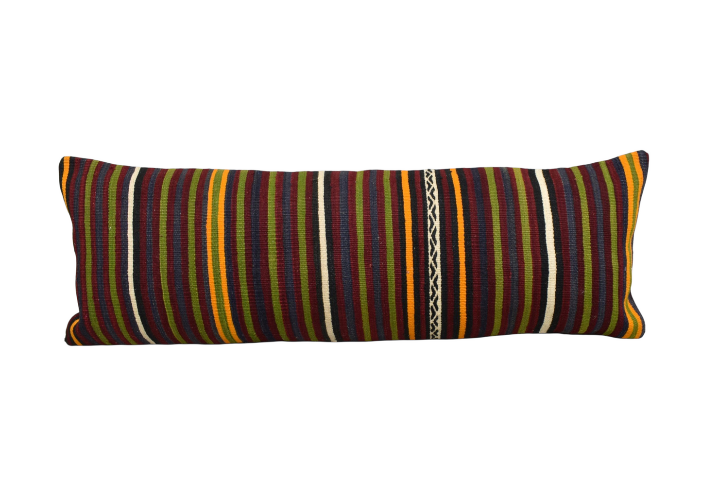 Kilim Antik El Dokuma Dekoratif Lumbar Kilim Kırlent Yastık Kılıfı 1100 - Yeni - Çok Renkli