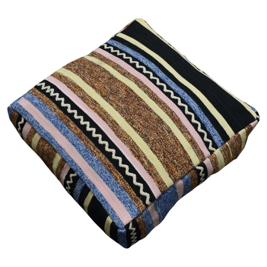 Kilim Antik El Dokuma Dekoratif Puf Köşe Kilim Minderi Kırlent Kılıfı 1113 - Yeni - Çok Renkli