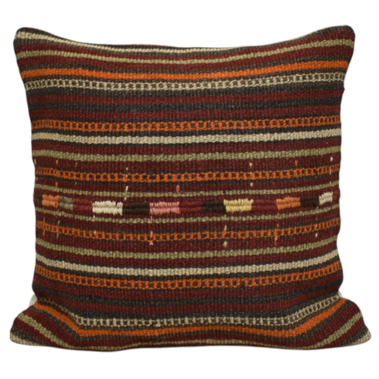 Kilim Antik El Dokuma Dekoratif Kilim Kırlent Yastık Kılıfı 1136 - Yeni - Çok Renkli