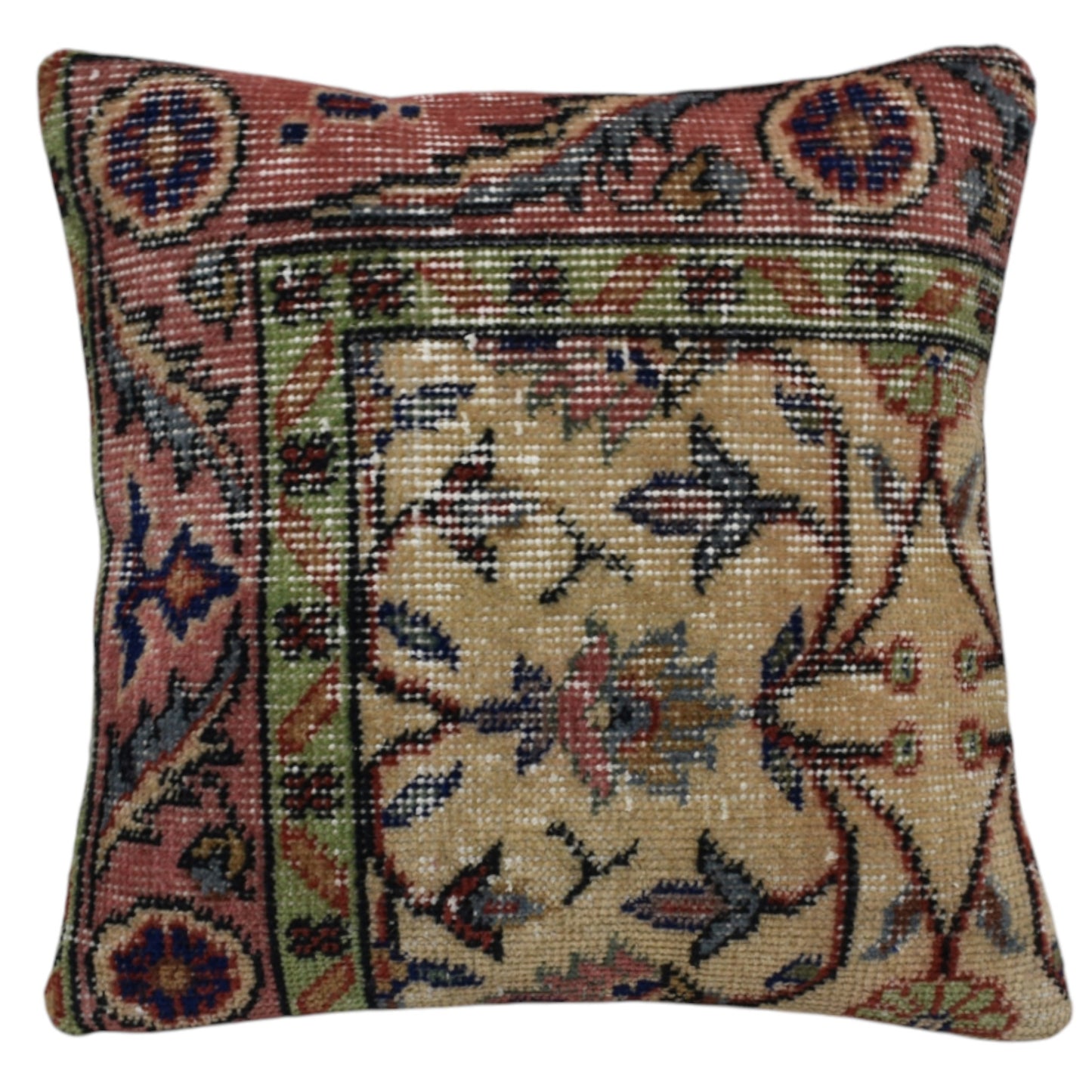 Kilim Antik El Dokuma Dekoratif Halı Kırlent Yastık Kılıfı 1171 - Vintage - Çok Renkli