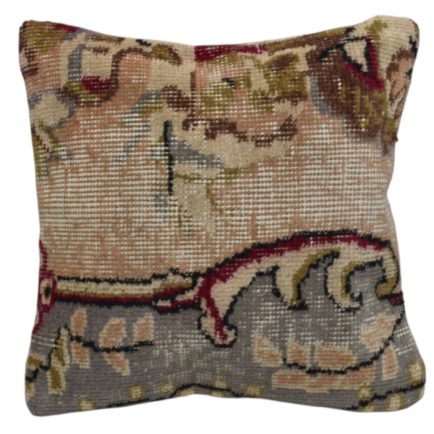 Kilim Antik El Dokuma Dekoratif Halı Kırlent Yastık Kılıfı 1178 - Vintage - Çok Renkli