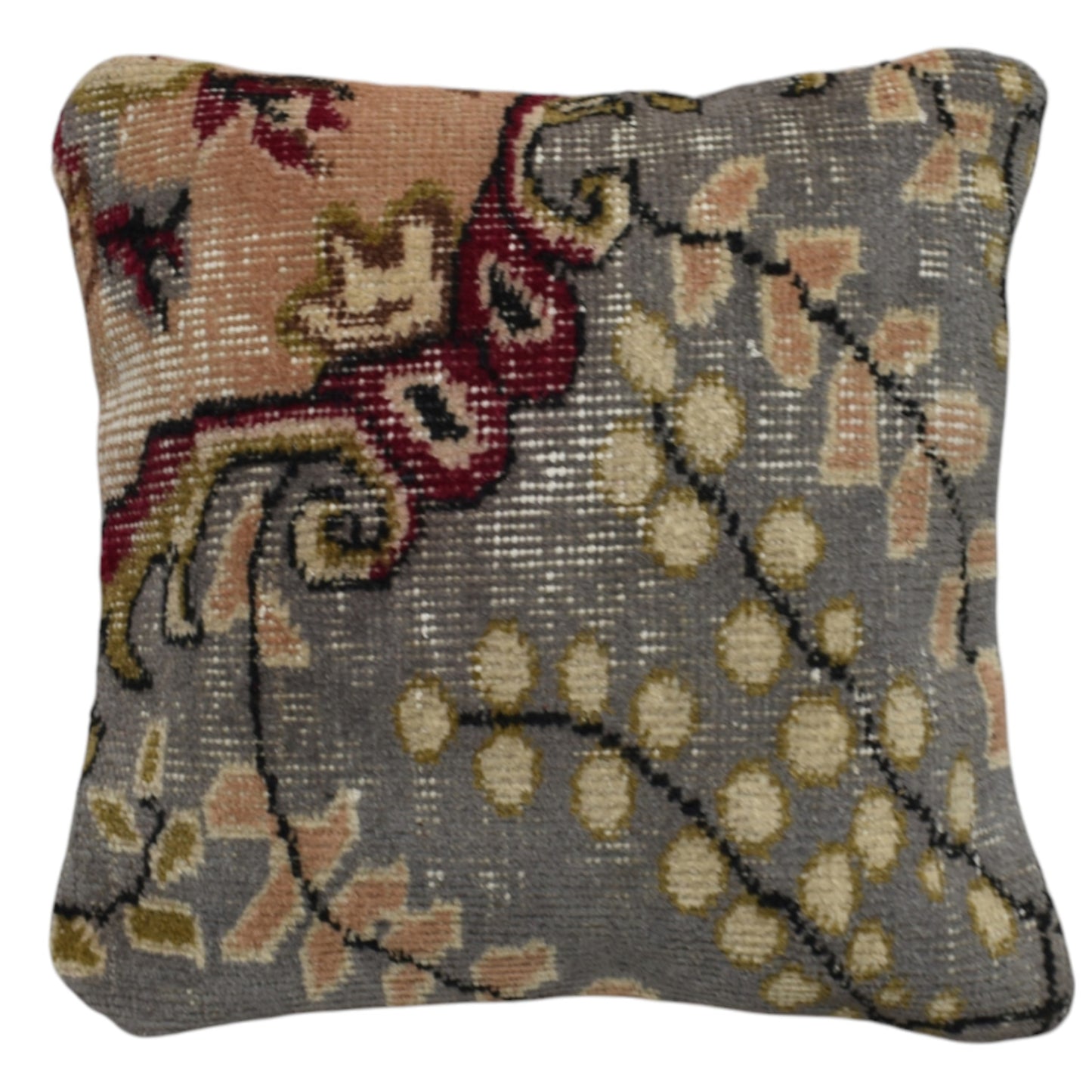 Kilim Antik El Dokuma Dekoratif Halı Kırlent Yastık Kılıfı 1187 - Vintage - Çok Renkli