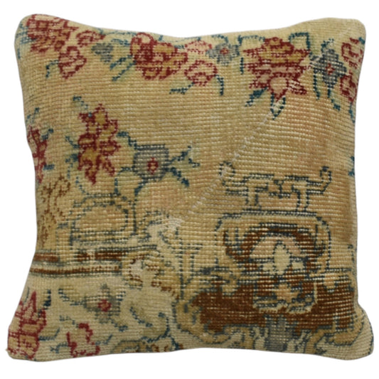 Kilim Antik El Dokuma Dekoratif Halı Kırlent Yastık Kılıfı 1208 - Vintage - Çok Renkli