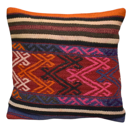 Kilim Antik El Dokuma Dekoratif Kilim Kırlent Yastık Kılıfı 1227 - Yeni - Çok Renkli