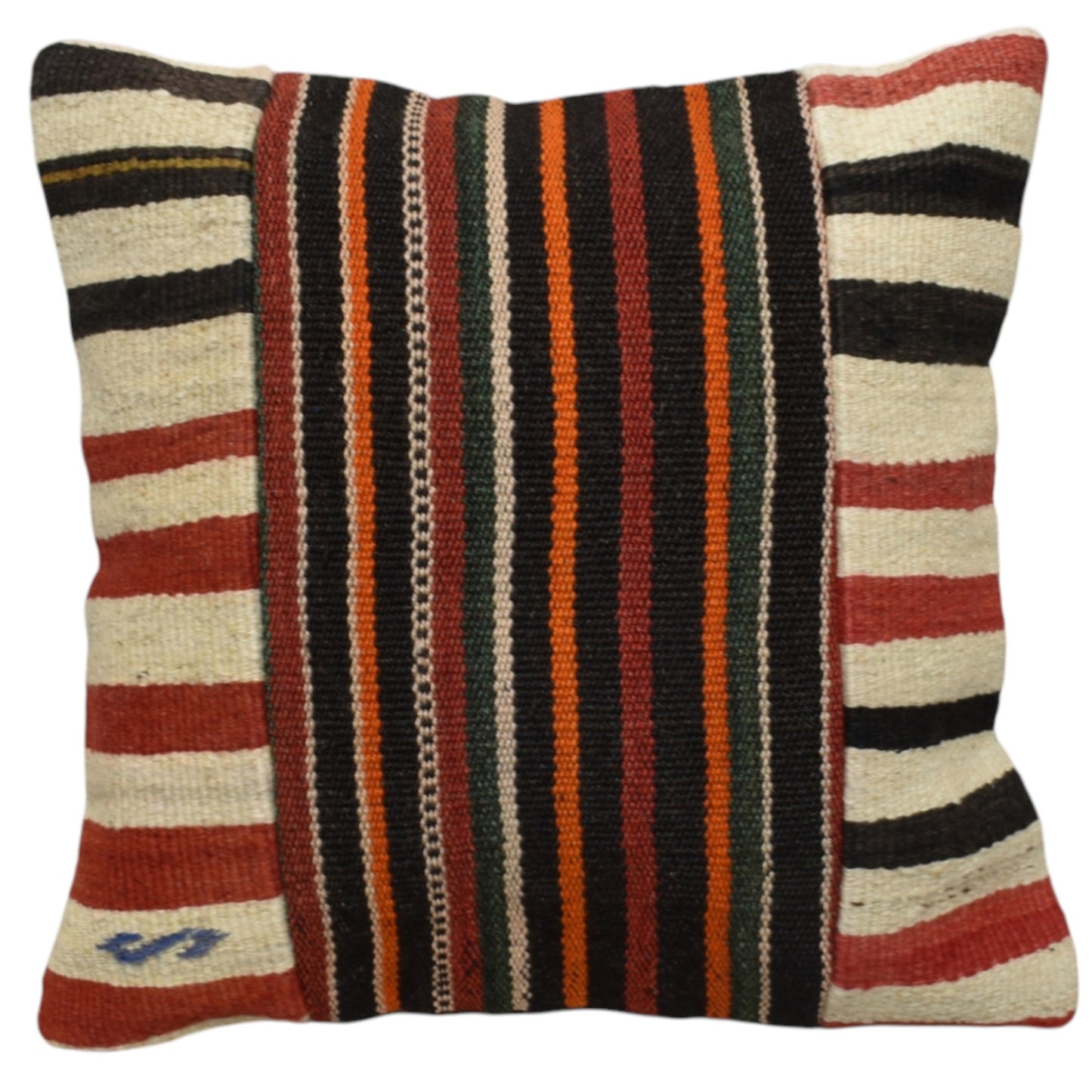 Kilim Antik El Dokuma Patchwork Kırkyama Dekoratif Kilim Kırlent Yastık Kılıfı 1235 - Yeni - Çok Renkli