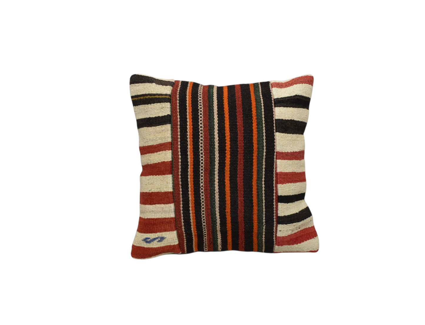 Kilim Antik El Dokuma Patchwork Kırkyama Dekoratif Kilim Kırlent Yastık Kılıfı 1235 - Yeni - Çok Renkli