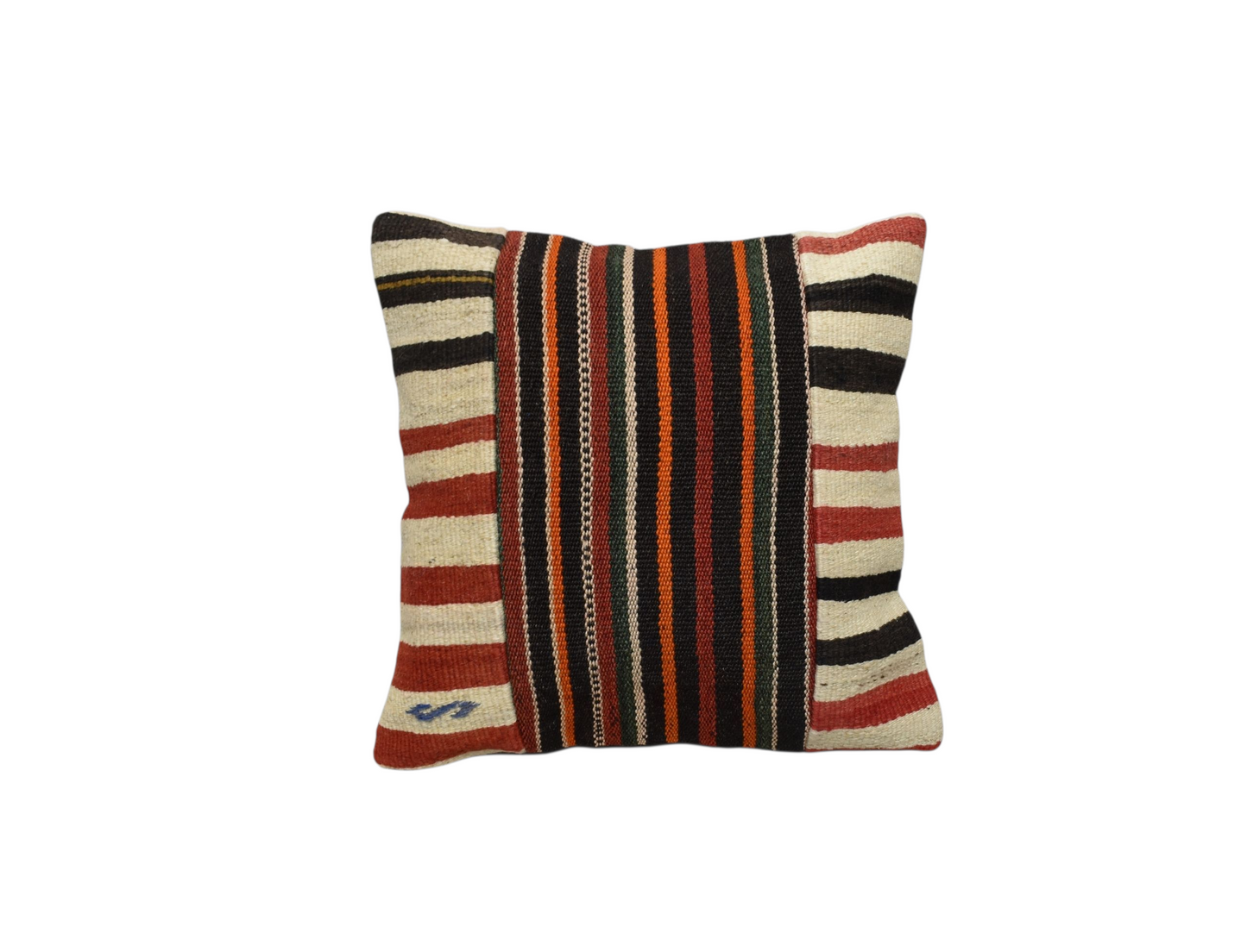 Kilim Antik El Dokuma Patchwork Kırkyama Dekoratif Kilim Kırlent Yastık Kılıfı 1235 - Yeni - Çok Renkli