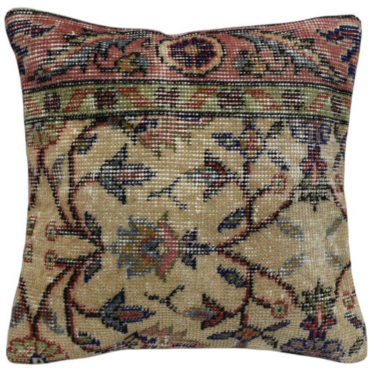 Kilim Antik El Dokuma Dekoratif Halı Kırlent Yastık Kılıfı 1250 - Vintage - Çok Renkli