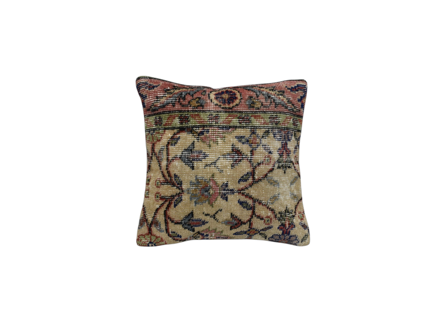 Kilim Antik El Dokuma Dekoratif Halı Kırlent Yastık Kılıfı 1250 - Vintage - Çok Renkli