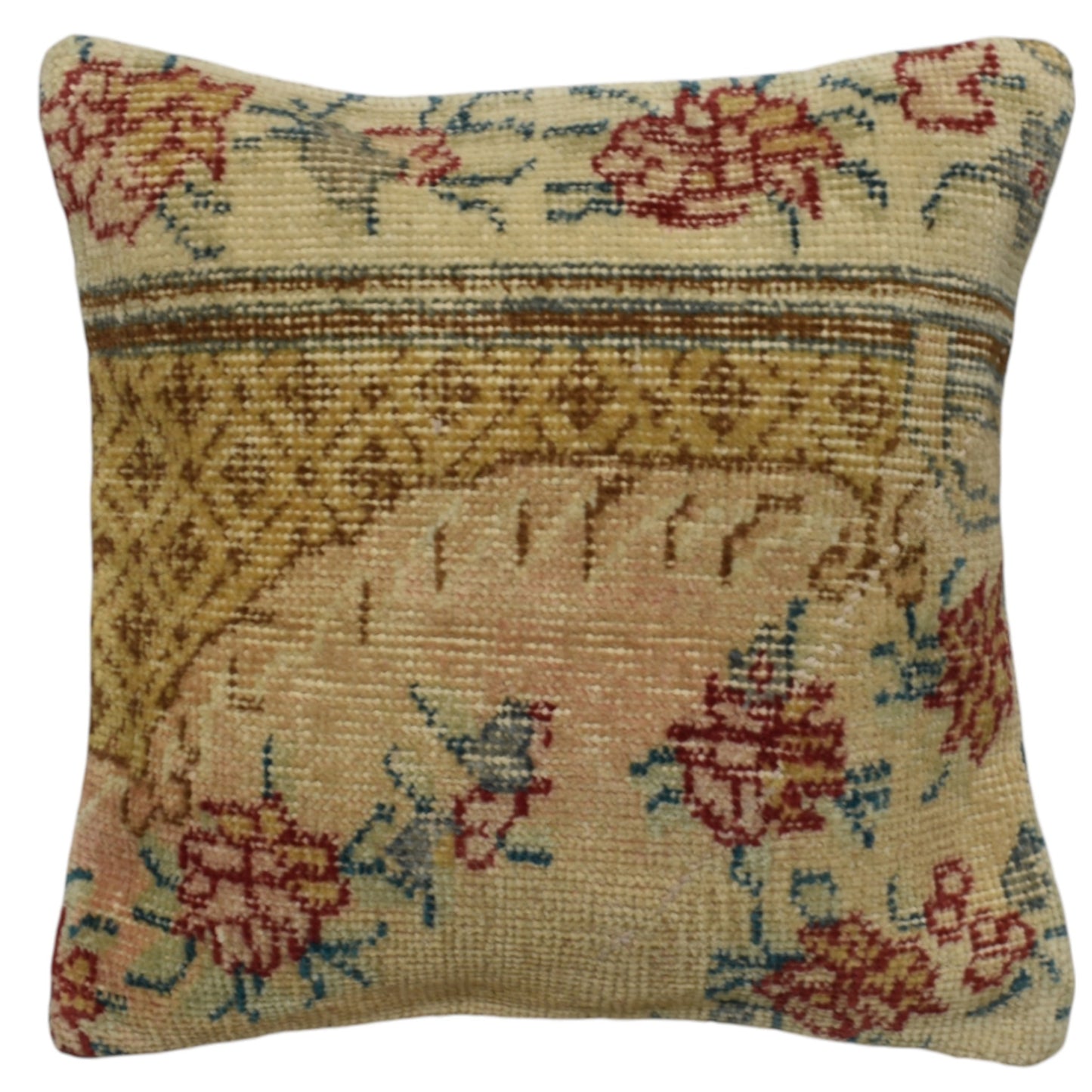 Kilim Antik El Dokuma Dekoratif Halı Kırlent Yastık Kılıfı 1269 - Vintage - Çok Renkli