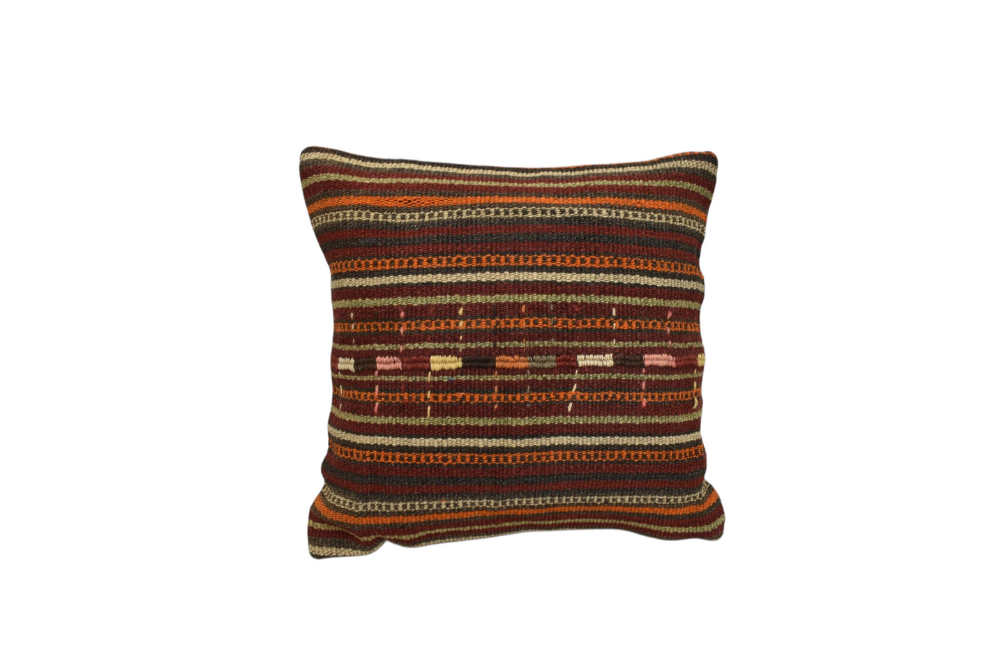 Kilim Antik El Dokuma Dekoratif Kilim Kırlent Yastık Kılıfı 1270 - Yeni - Çok Renkli