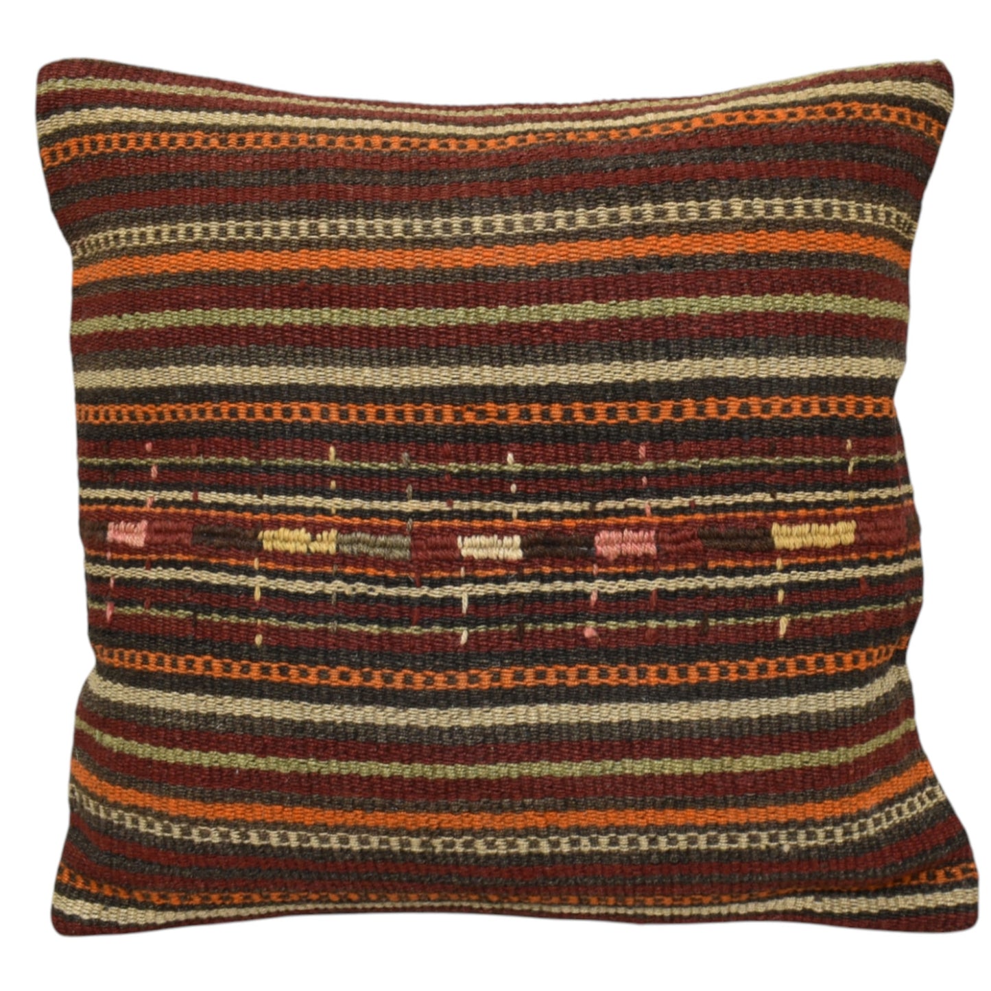 Kilim Antik El Dokuma Dekoratif Kilim Kırlent Yastık Kılıfı 1275 - Yeni - Çok Renkli