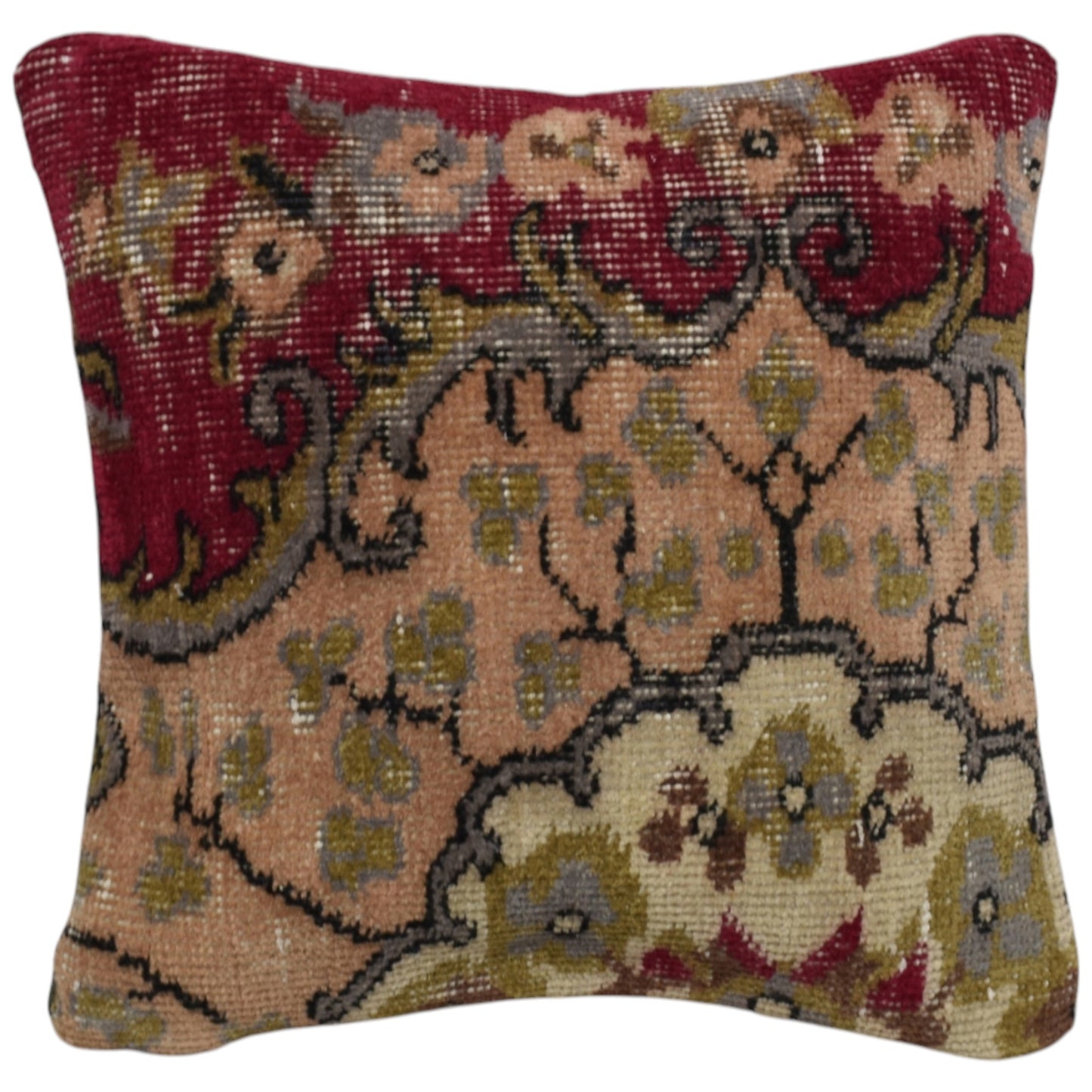 Kilim Antik El Dokuma Dekoratif Halı Kırlent Yastık Kılıfı 1277 - Vintage - Çok Renkli