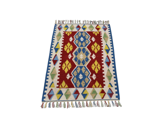 Kilim Antik El Dokuma Yün Pınarbaşı Kayseri Kilimi 0127 - Yeni - Çok Renkli