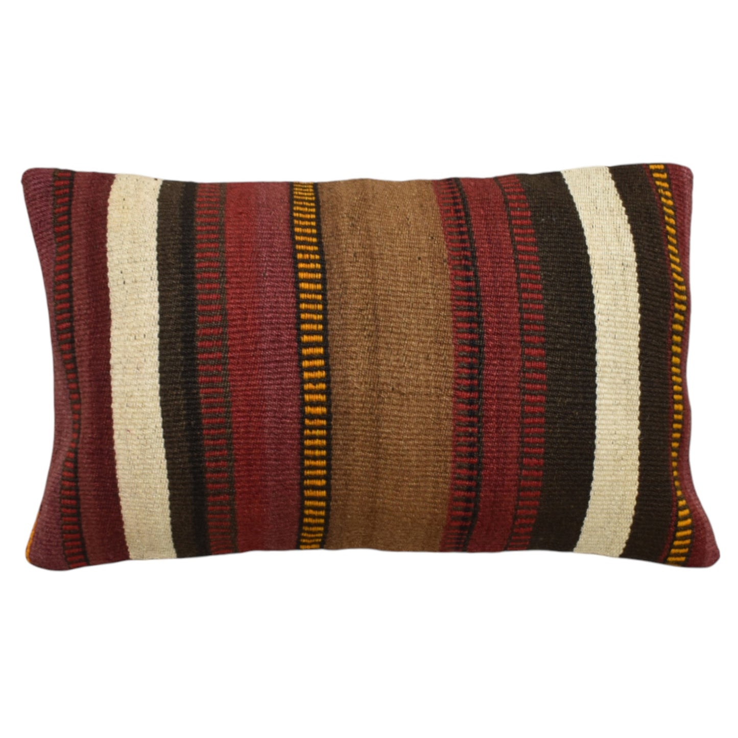 Kilim Antik El Dokuma Dekoratif Lumbar Kilim Kırlent Yastık Kılıfı 1286 - Yeni - Çok Renkli