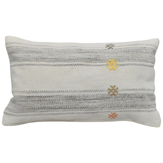 Kilim Antik El Dokuma Dekoratif Lumbar Kilim Kırlent Yastık Kılıfı 1287 - Yeni - Çok Renkli