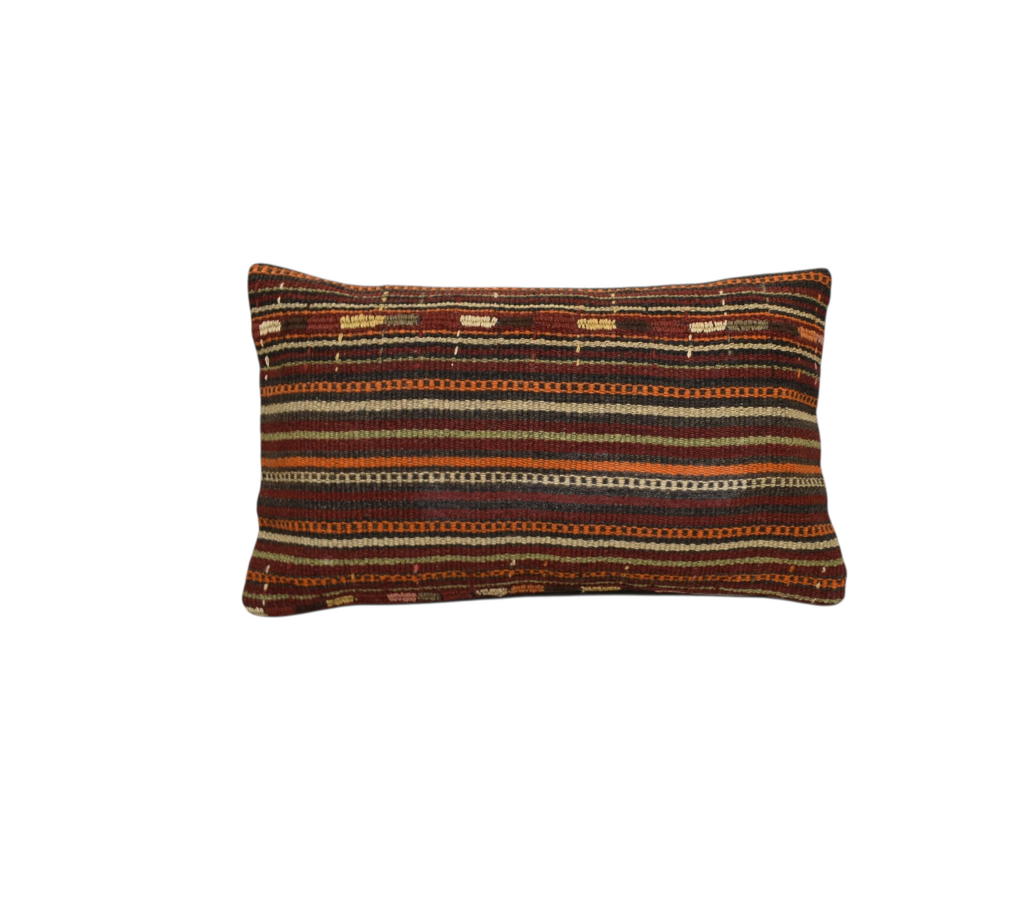 Kilim Antik El Dokuma Dekoratif Lumbar Kilim Kırlent Yastık Kılıfı 1290 - Yeni - Çok Renkli