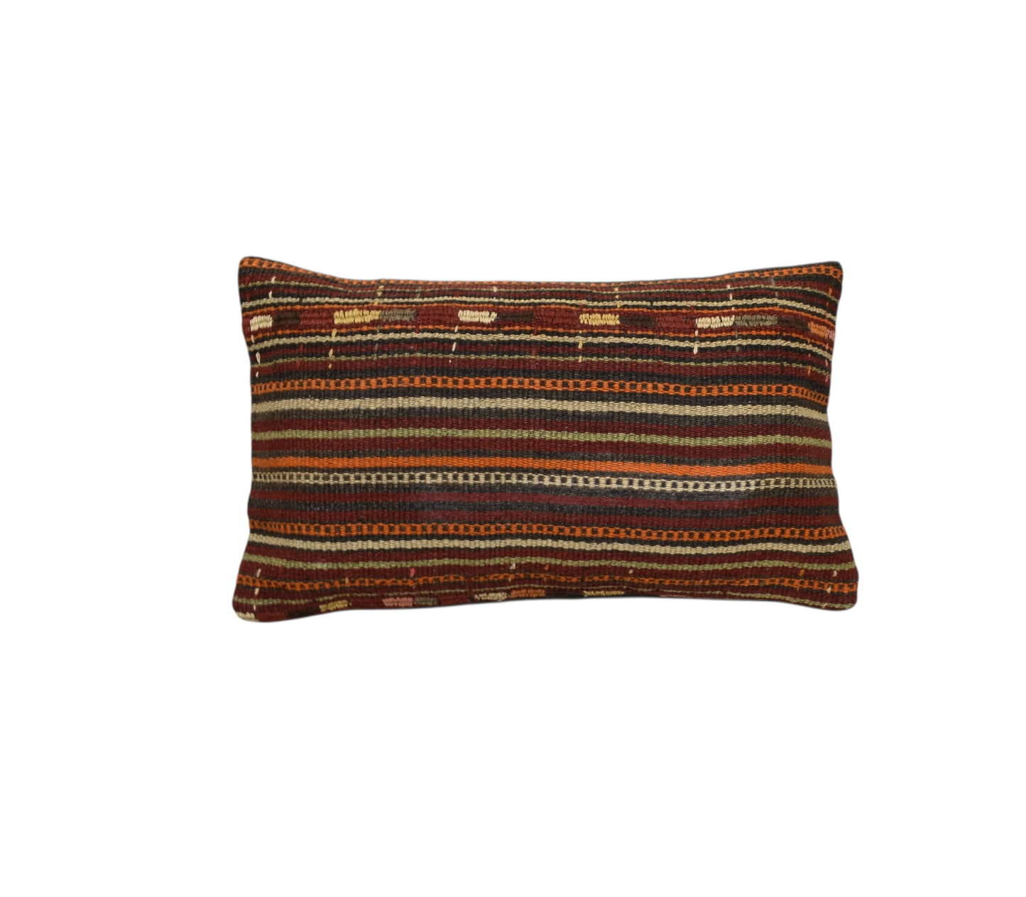 Kilim Antik El Dokuma Dekoratif Lumbar Kilim Kırlent Yastık Kılıfı 1290 - Yeni - Çok Renkli