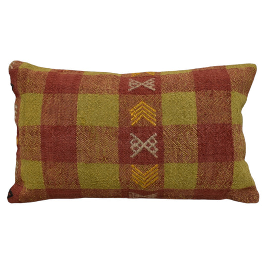 Kilim Antik El Dokuma Dekoratif Lumbar Kilim Kırlent Yastık Kılıfı 1292 - Yeni - Çok Renkli