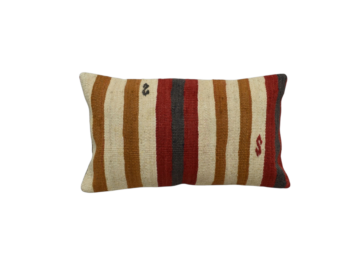 Kilim Antik El Dokuma Dekoratif Lumbar Kilim Kırlent Yastık Kılıfı 1295 - Yeni - Çok Renkli