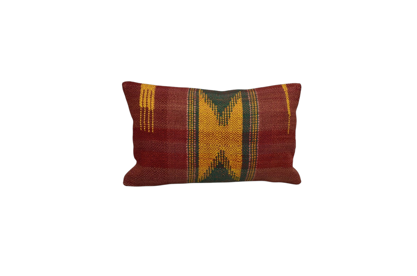 Kilim Antik El Dokuma Dekoratif Lumbar Kilim Kırlent Yastık Kılıfı 1297 - Yeni - Çok Renkli