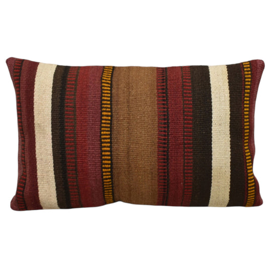 Kilim Antik El Dokuma Dekoratif Lumbar Kilim Kırlent Yastık Kılıfı 1298 - Yeni - Çok Renkli