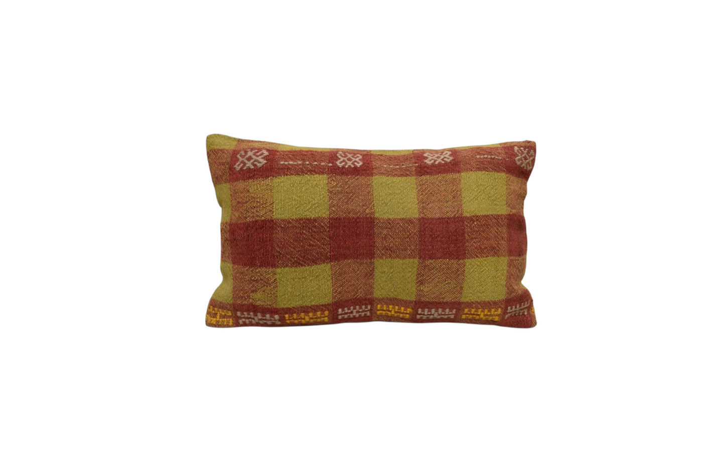 Kilim Antik El Dokuma Dekoratif Lumbar Kilim Kırlent Yastık Kılıfı 1309 - Yeni - Çok Renkli