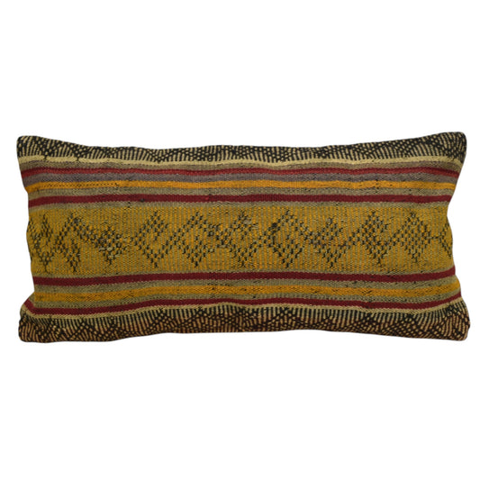 Kilim Antik El Dokuma Dekoratif Lumbar Kilim Kırlent Yastık Kılıfı 1317 - Yeni - Çok Renkli