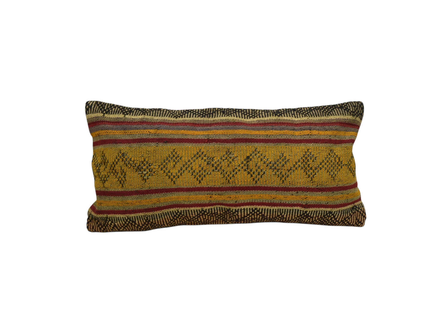 Kilim Antik El Dokuma Dekoratif Lumbar Kilim Kırlent Yastık Kılıfı 1317 - Yeni - Çok Renkli