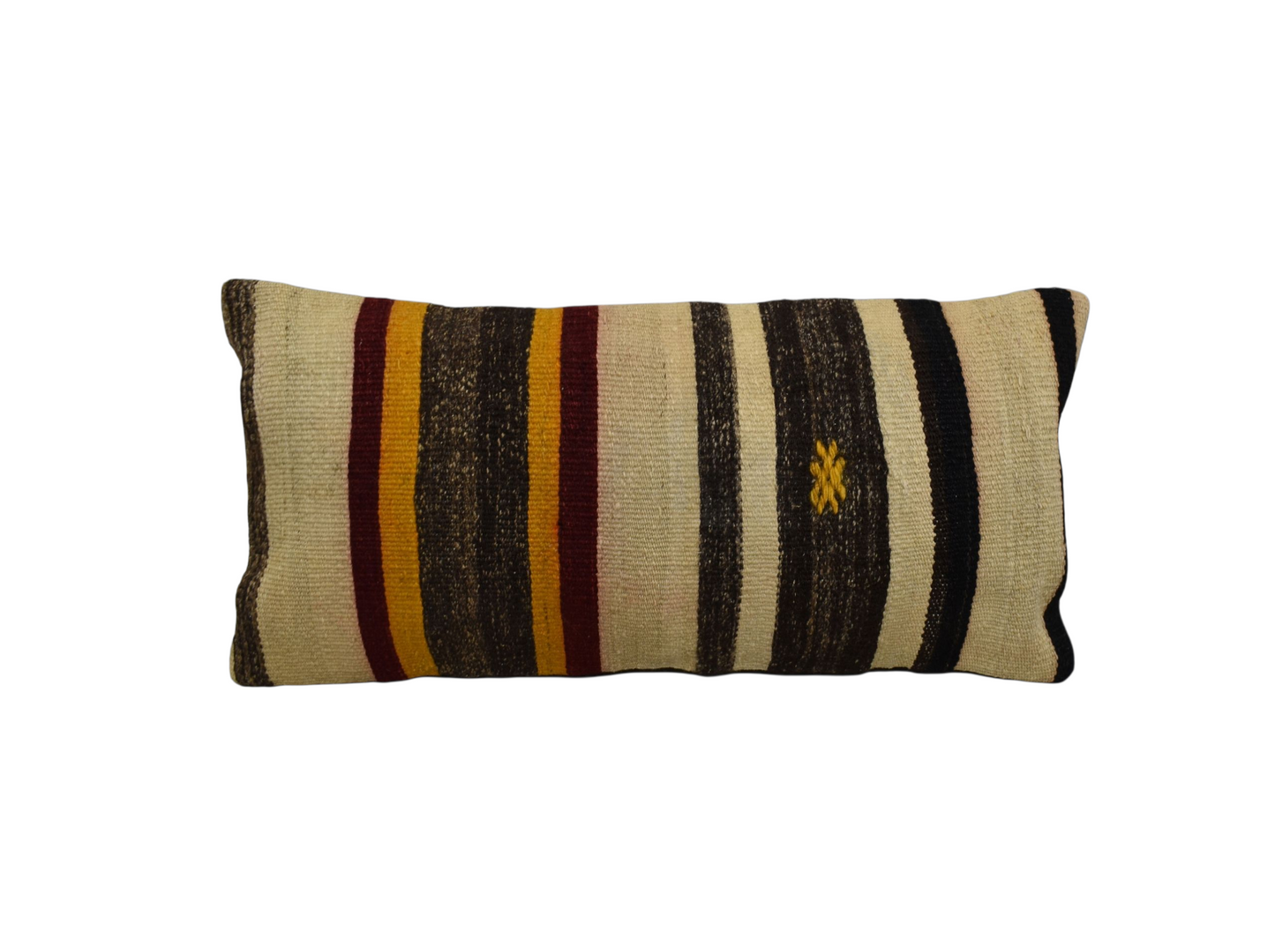 Kilim Antik El Dokuma Dekoratif Lumbar Kilim Kırlent Yastık Kılıfı 1320 - Yeni - Çok Renkli