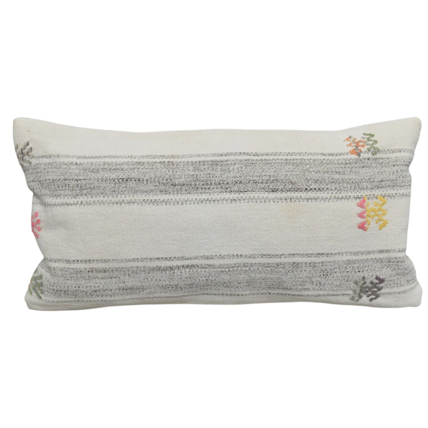 Kilim Antik El Dokuma Dekoratif Lumbar Kilim Kırlent Yastık Kılıfı 1322 - Yeni - Çok Renkli