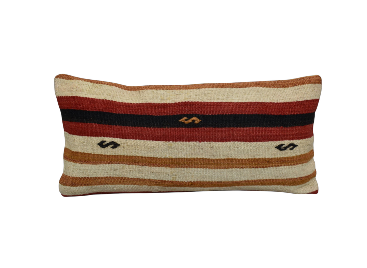 Kilim Antik El Dokuma Dekoratif Lumbar Kilim Kırlent Yastık Kılıfı 1323 - Yeni - Çok Renkli